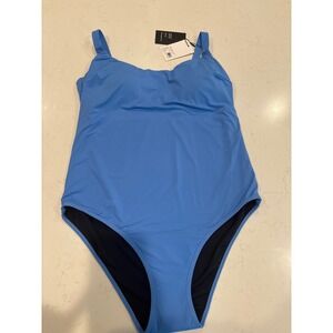 Knix Leakproof Classic One Piece Swimsuit Oceana Blue UPF 50+ XXL Beautiful